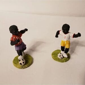 African American Soccer Figurines